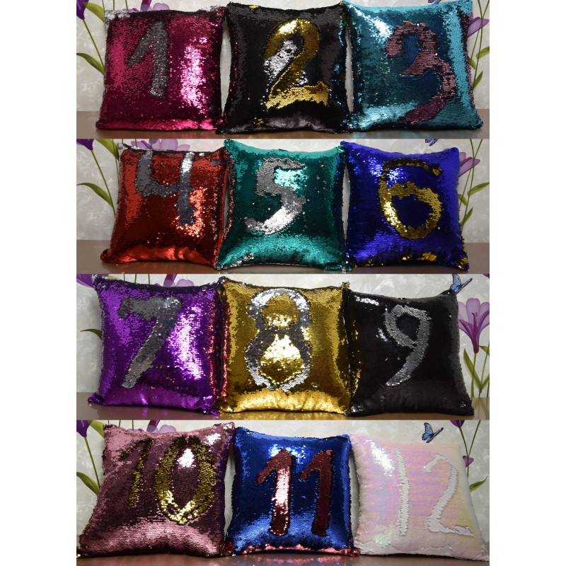 Наволочка (подушка) с пайетками меняющая цвет №21